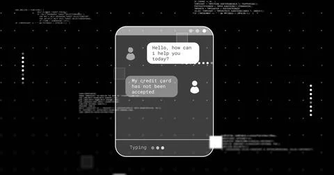 Image of screen with data processing over black background Stockfoto's