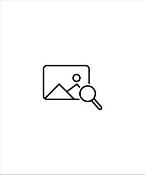 Image search icon,vector best line icon. Stock Illustration