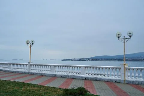 The image of the seaside promenade. Stock Photos