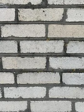 Image of a section of a white brick wall. Foto stock