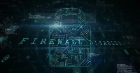 Image of security padlock and data processing over navy background Illustrazione stock