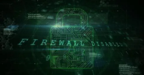 Image of security padlock and data processing over black background 스톡 일러스트