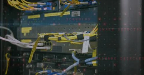 Image of security padlock over data processing on dark background Stock Photos