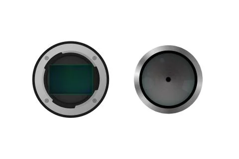 Image sensor and lens. Stock Illustration