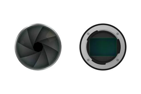 Image sensor and shutter. Stock Illustration