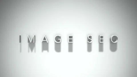 Image seo 3D title animation with shadows on a white background Stock Footage 297020252
