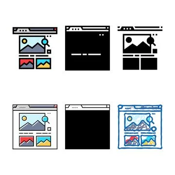 Image seo color icon vector modern 스톡 일러스트