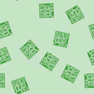 Image seo glyph vector seamless pattern Illustrazione stock