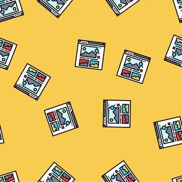 Image seo vector seamless pattern Illustrazione stock