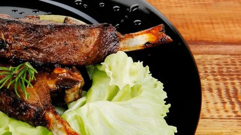 Image of served meat 스톡 동영상 88921695