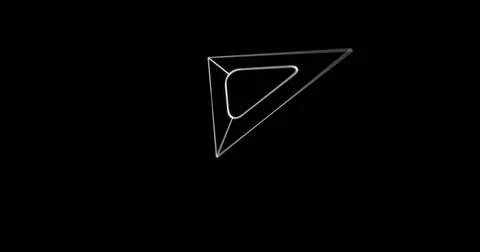 Image of set square icon moving on black background Stock Photos