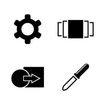 Image settings. Simple Related Vector Icons Illustrazione stock