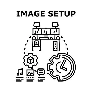 Image setup process for digital content creation Stock Illustration
