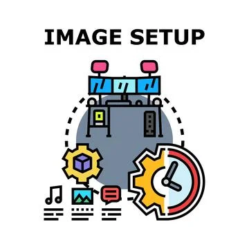 Image setup process for digital content creation Stockillustratie
