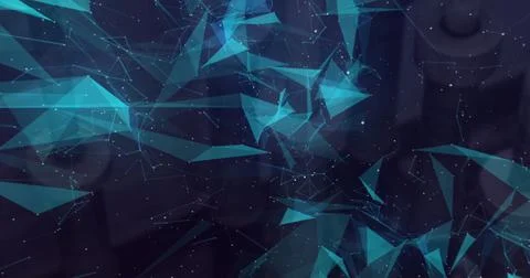 Image of shapes moving on black background Illustrazione stock