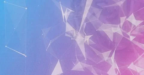 Image of shapes moving on blue background Stock Illustration