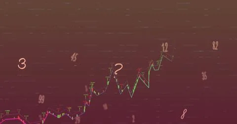 Image of shapes moving over data processing Stock Photos