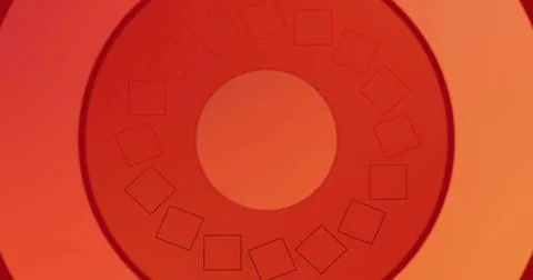 Image of shapes moving on red background 写真素材
