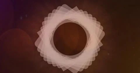 Image of shapes over data processing and snow falling on black background, copy Stock Photos