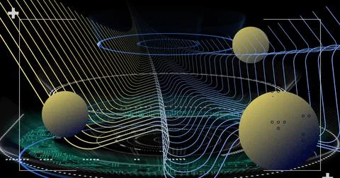 Image of shapes over scope scanning 스톡 사진