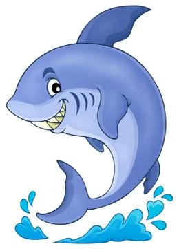 Image with shark theme - eps10 vector illustration. Stock Illustration