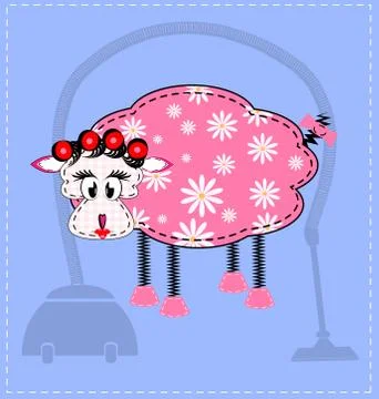 Image of a sheep Stock Illustration