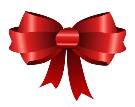 This image showcases a red bow illustration in vector format with a flat desi イラスト素材