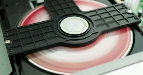 The image showcases a spinning disc in a tech setting highlighting movement and Stock Footage 308343953
