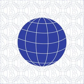 Image showing the possibility of using bitcoin as a means of payment in the w Stock Illustration