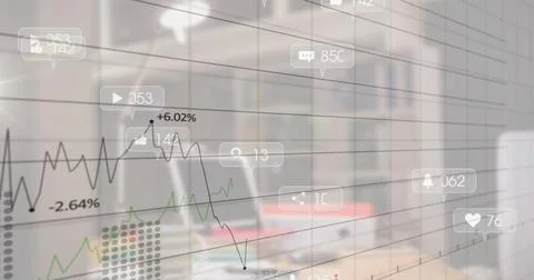 This image shows a qr code flickering on a glowing blue and white background Stock Photos