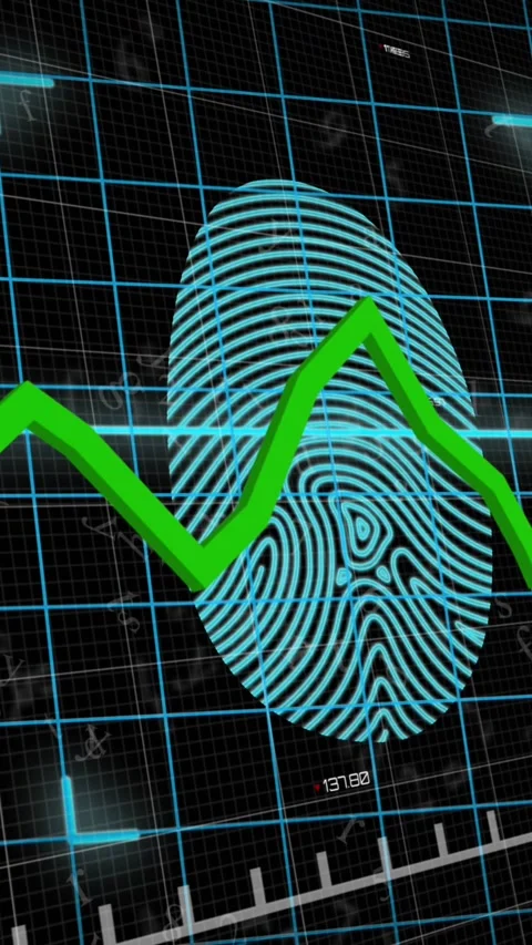 Image shows rising global finances with data security and digital interface. Stock Footage 321852579