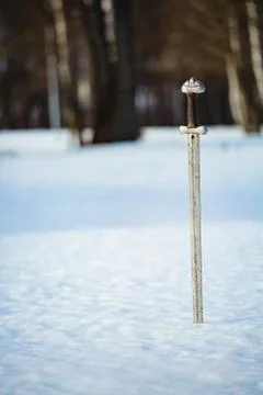 Image of silver sword from Game of thrones Stock Photos