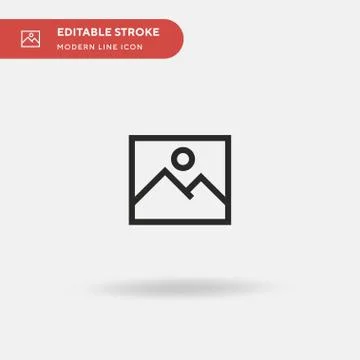 Image Simple vector icon. Illustration symbol design template for web mobile  Stock Illustration