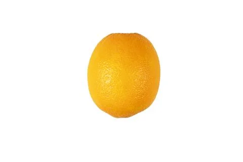 Image of a single lemon on a white background. Stock Photos