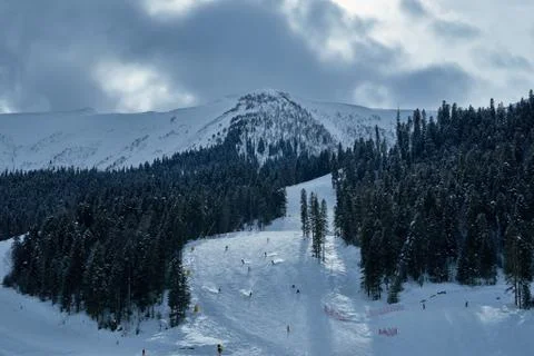 The image of the ski slopes. Stock Photos