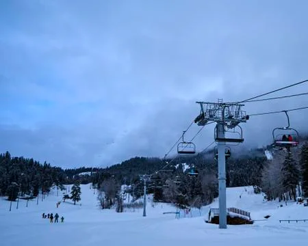 The image of the ski slopes. Stock Photos