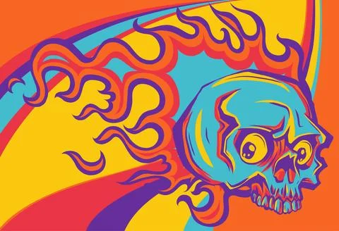 The image of the skull. Vector illustration. Illustrazione stock