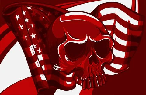 The image of the skull. Vector illustration. Illustrazione stock