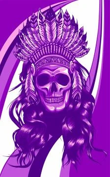 The image of the skull. Vector illustration. 스톡 일러스트