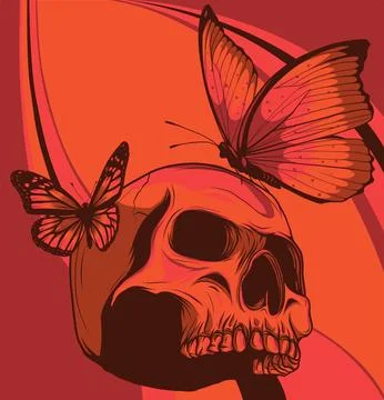 The image of the skull. Vector illustration. Stock Illustration