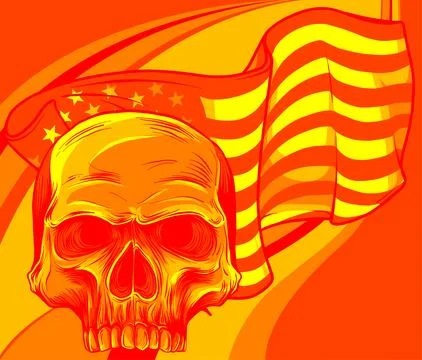 The image of the skull. Vector illustration. Illustrazione stock