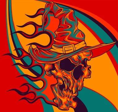 The image of the skull. Vector illustration. イラスト素材