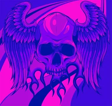 The image of the skull. Vector illustration. Stock Illustration