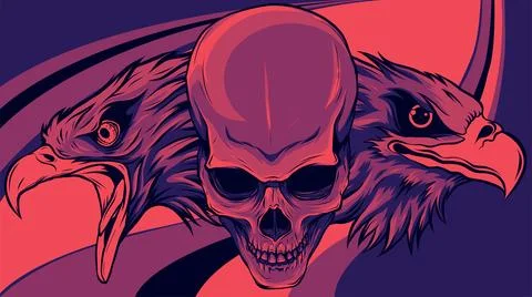 The image of the skull. Vector illustration. Illustrazione stock