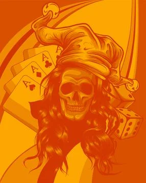 The image of the skull. Vector illustration. Illustrazione stock