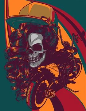 The image of the skull. Vector illustration. Illustrazione stock