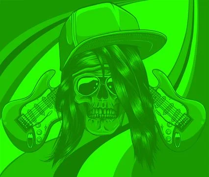 The image of the skull. Vector illustration. Illustrazione stock