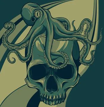 The image of the skull. Vector illustration. Illustrazione stock