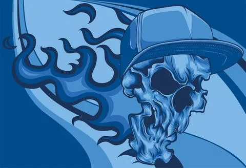 The image of the skull. Vector illustration. Illustrazione stock