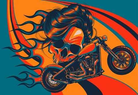 The image of the skull. Vector illustration. Stock Illustration